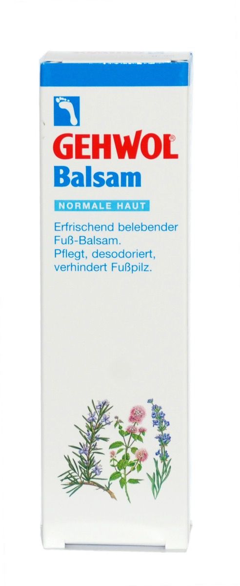 GEHWOL Balsam für normale Haut  Erfrischend belebender Fuß-Balsam  Pflegt, desodoriert, verhindert Fußpilz 75ml