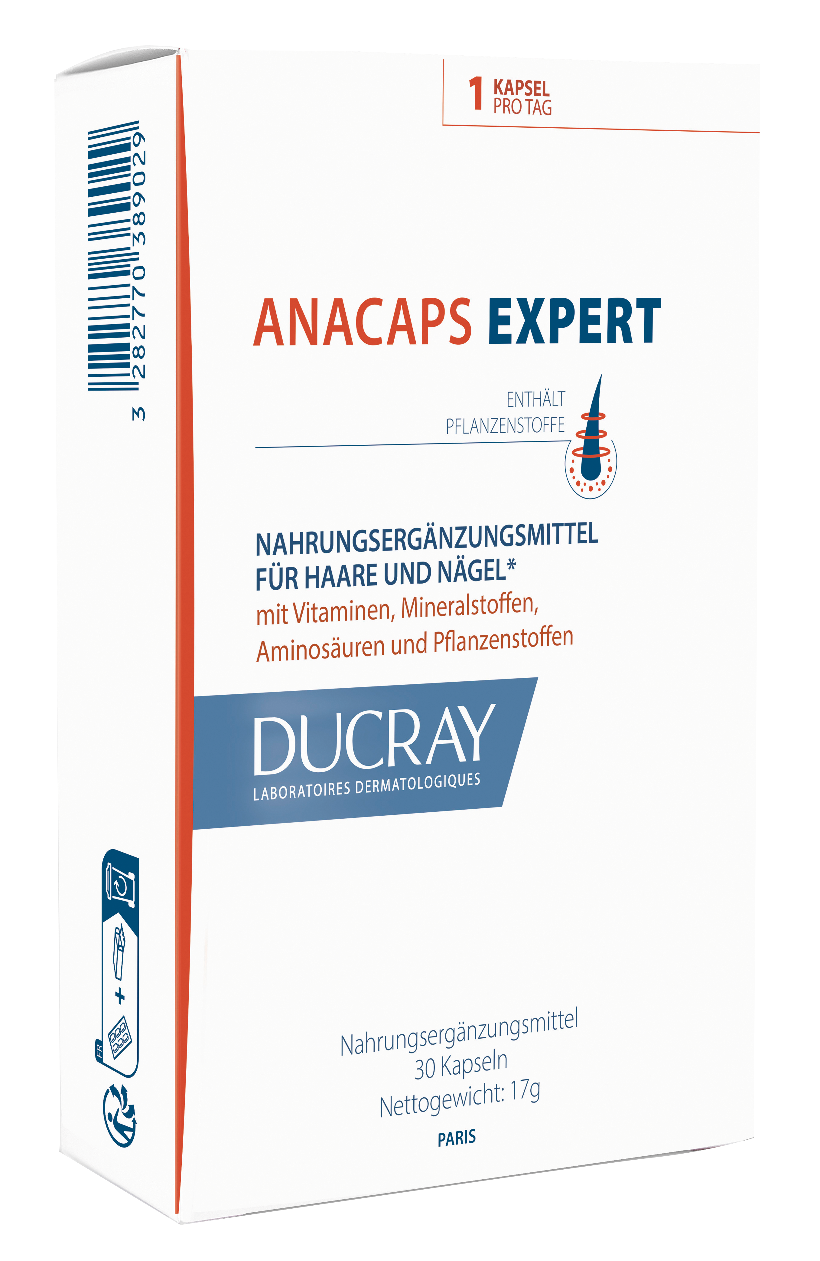Ducray – ANACAPS EXPERT Ducray Anti-Haarausfall Nahrungsergänzungsmittel 30Kapseln