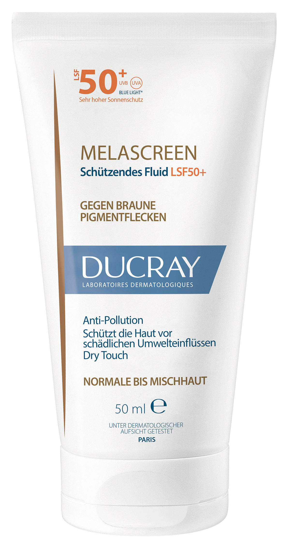 Ducray – MELASCREEN SPF50+ Schützendes Fluid gegen braune Pigmentflecken