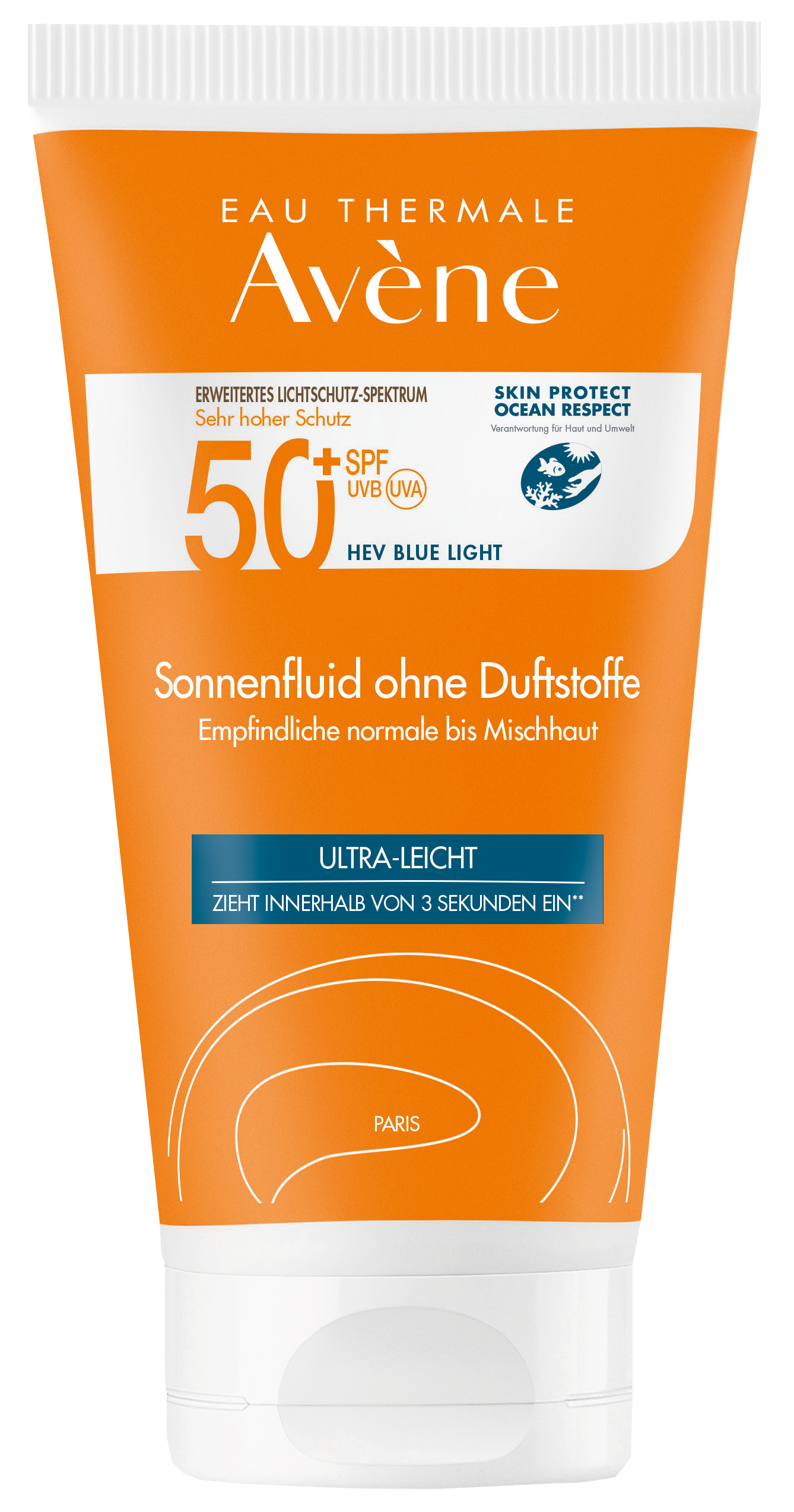 Eau Thermale Avène - Sonnenfluid SPF 50+ ohne Duftstoffe