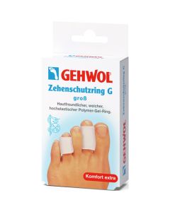 GEHWOL  Zehenschutzring G groß  Hautfreundlich  Hautfreundlicher, weicher, hochelastischer Polymer-Gel-Ring