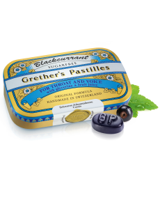 Grethers Blackcurrant Gold zuckerfrei Pastillen 60g