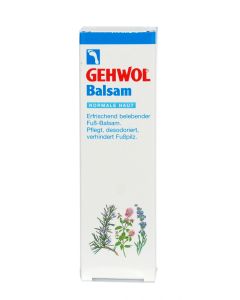 GEHWOL Balsam für normale Haut  Erfrischend belebender Fuß-Balsam  Pflegt, desodoriert, verhindert Fußpilz 75ml