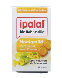 IPALAT Halspastillen HONIG zuckerfrei 40Stück