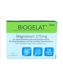 Biogelat Magnesium 375mg Filmtabletten 30Stück