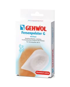 GEHWOL Fersenpolster G - mittel  Hautfreundlich  Hautfreundliches, weiches, hochelastisches Polymer-Gel-Polster.