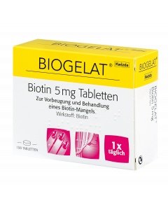 BIOGELAT BIOTIN 5 mg Tabletten