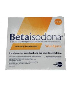 BETAISODONA Wundgaze 10X10CM