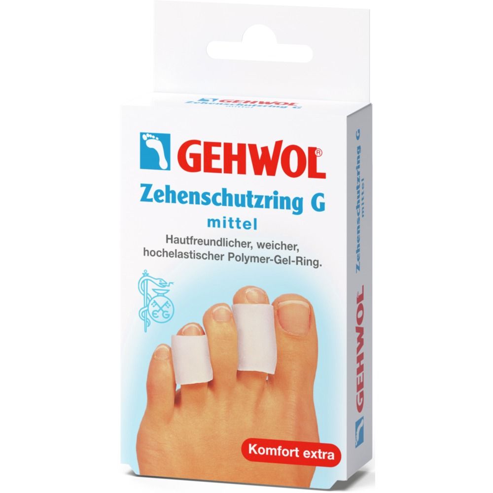GEHWOL  Zehenschutzring G mittel  Hautfreundlicher, weicher, hochelastischer Polymer-Gel-Ring
