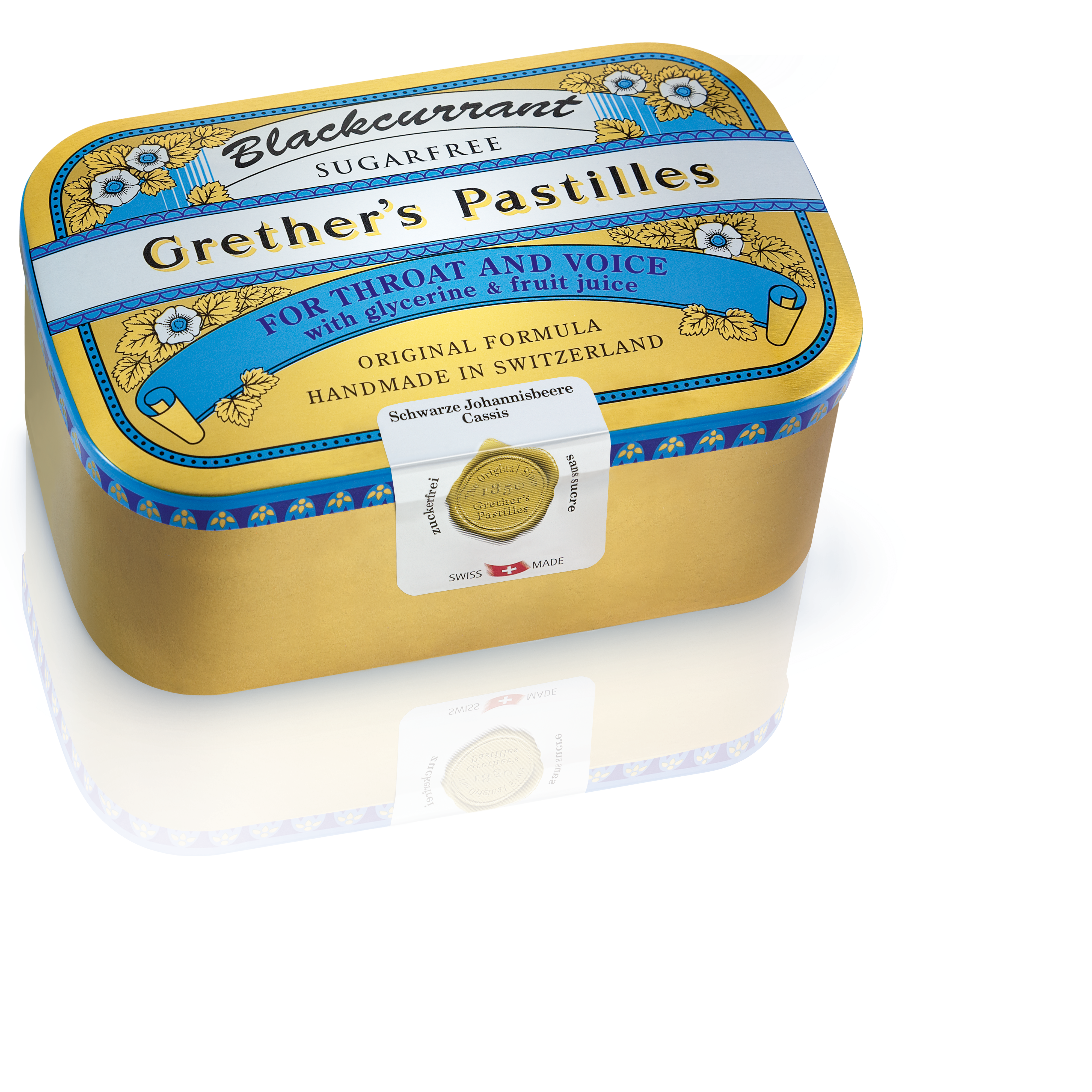 Grethers Blackcurrant Gold zuckerhaltige Pastillen 440g