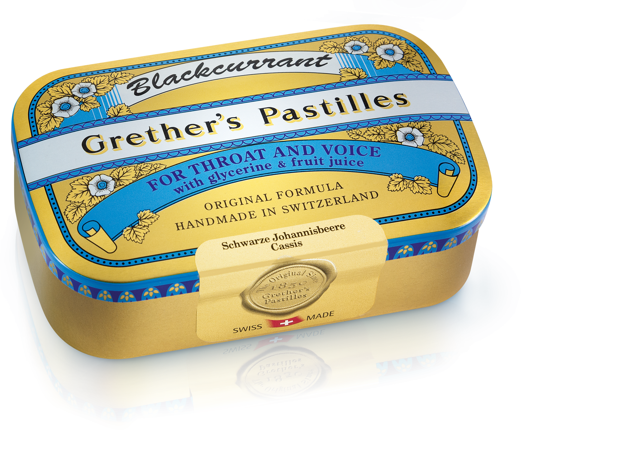 Grethers Blackcurrant Gold zuckerfrei Pastillen 440g