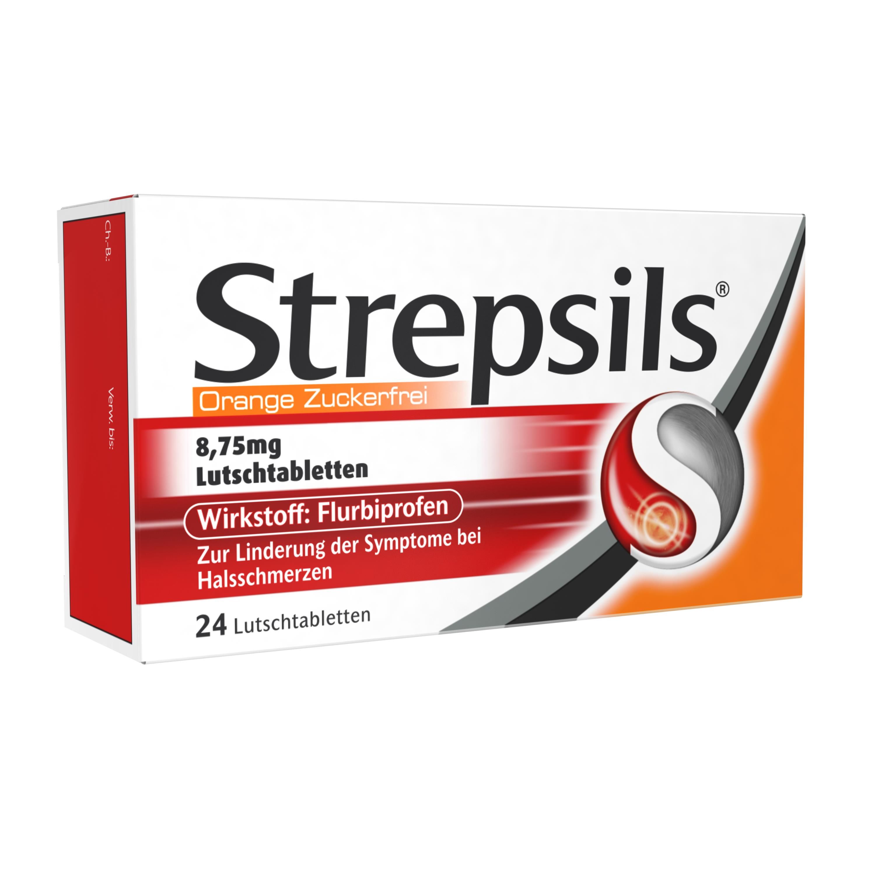 Strepsils Lutschtabletten Orange Zuckerfrei