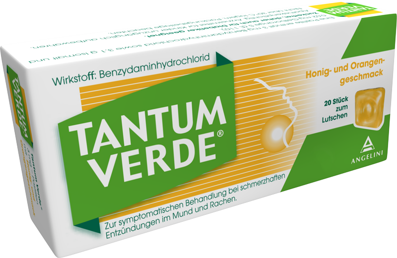 Tantum Verde® Pastillen Honig- und Orangengeschmack