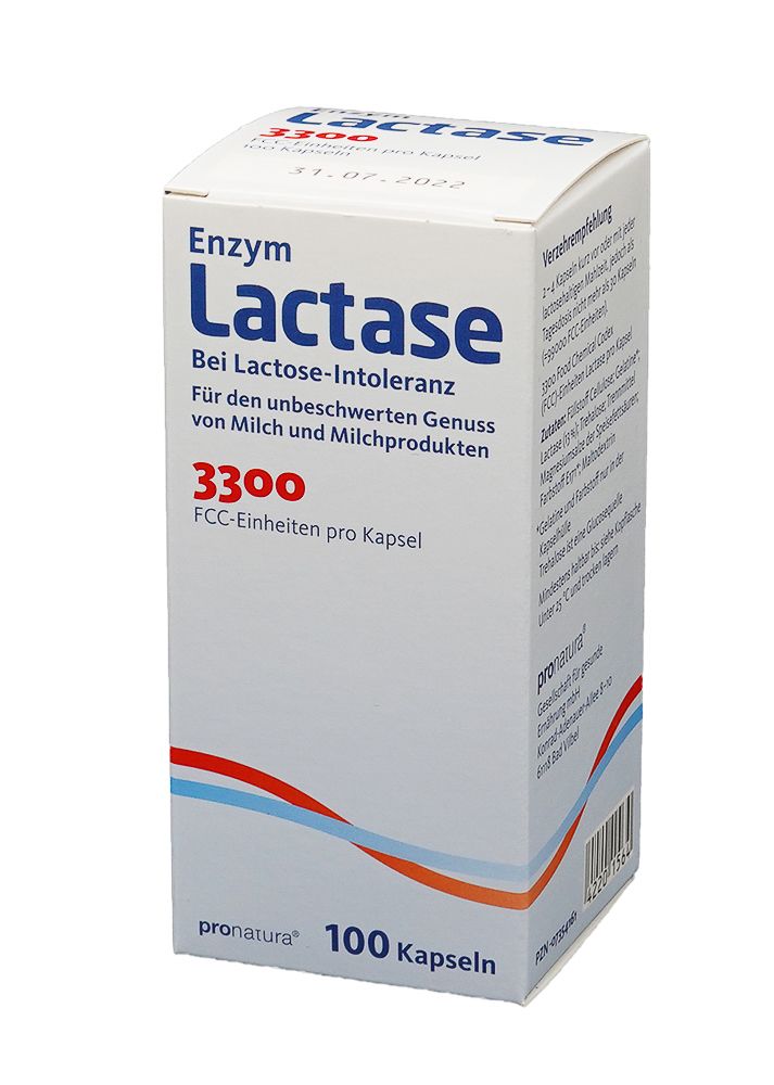 LACTASE ENZYM Kapseln 3.300 FCC 100Stück