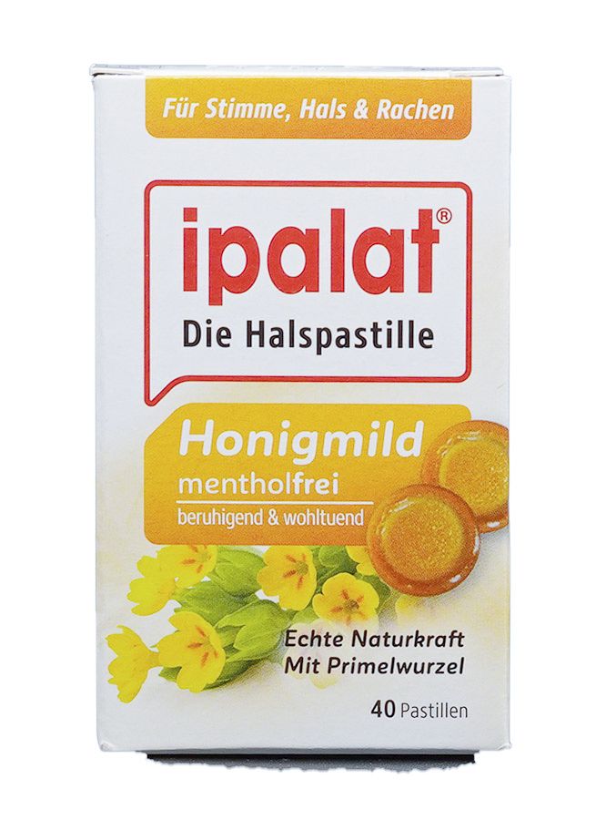 IPALAT Halspastillen HONIG zuckerfrei 40Stück