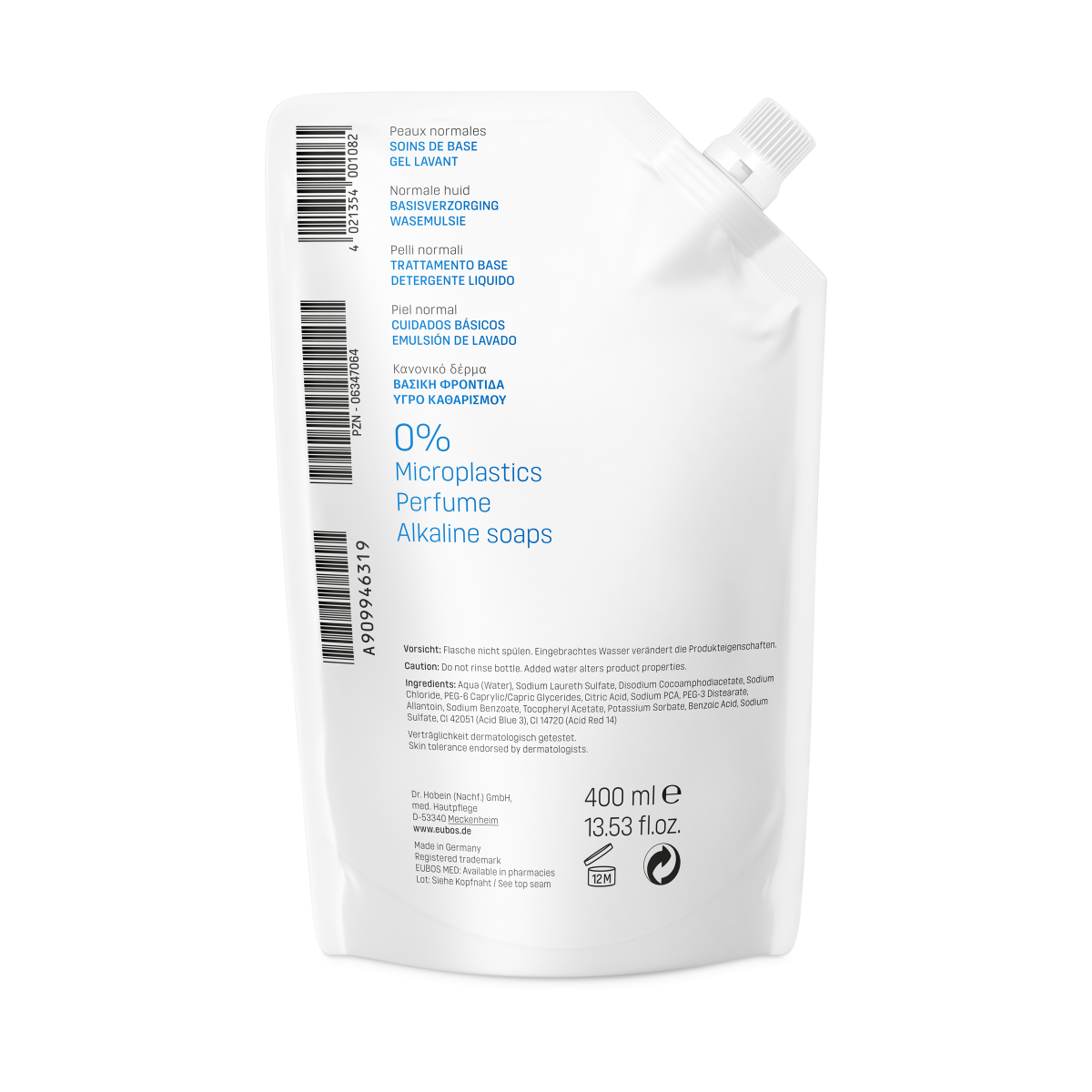 EUBOS WASCH+DUSCH BLAU Flüssig NACHFÜLLUNG 400ml