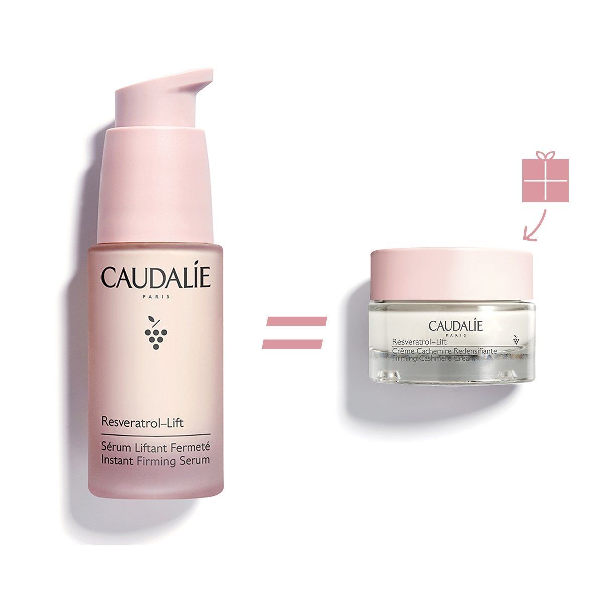 CAUDALIE Resveratrol Lifting Straffungsserum + Hautverdichtende Kaschmir Creme