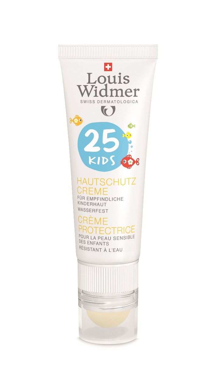 LOUISE WIDMER Kids Hautschutz Creme 25 ml mit Lippenpflege Stift Ohne Parfum